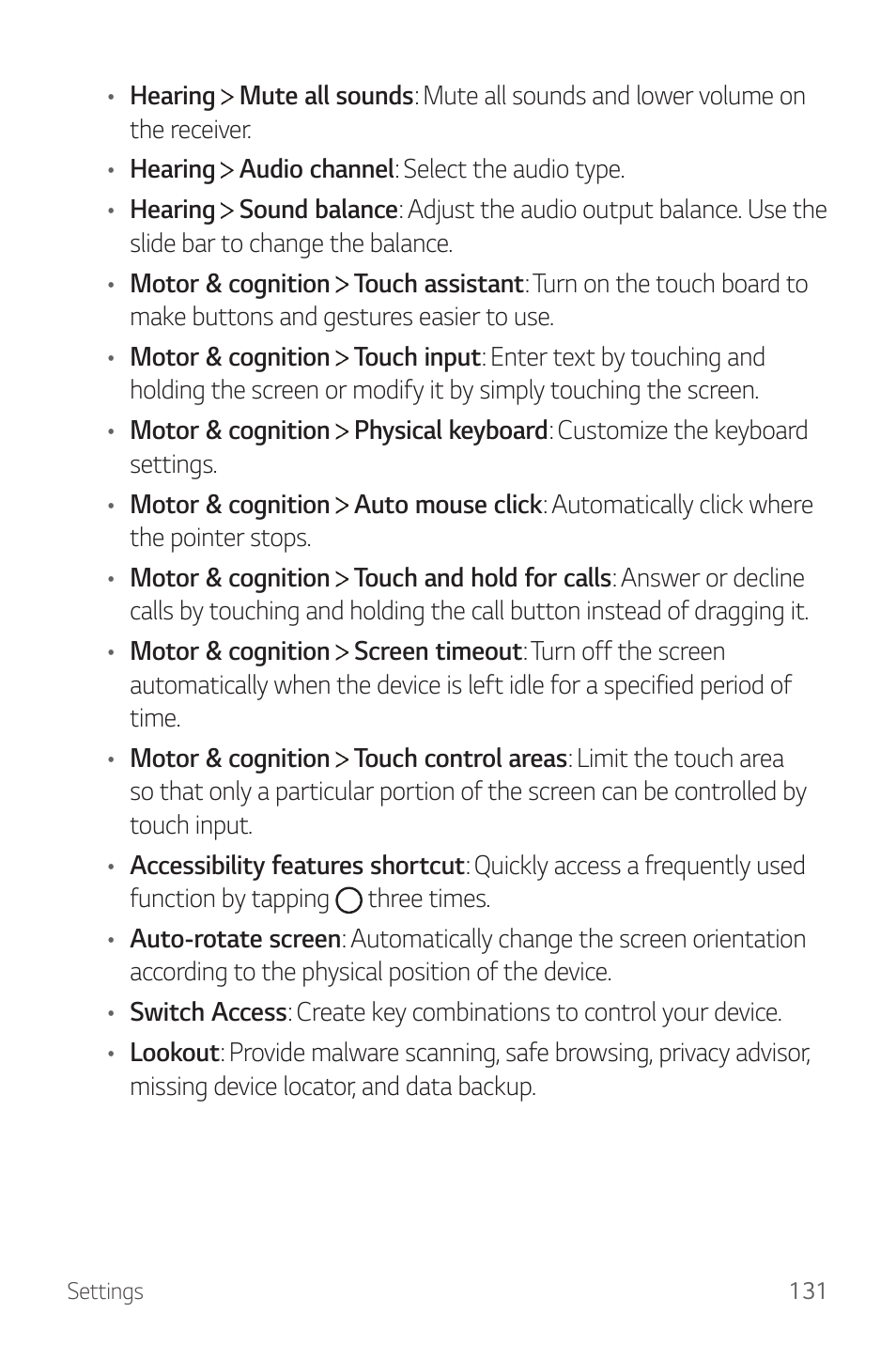 LG G6 H872 User Manual | Page 132 / 183