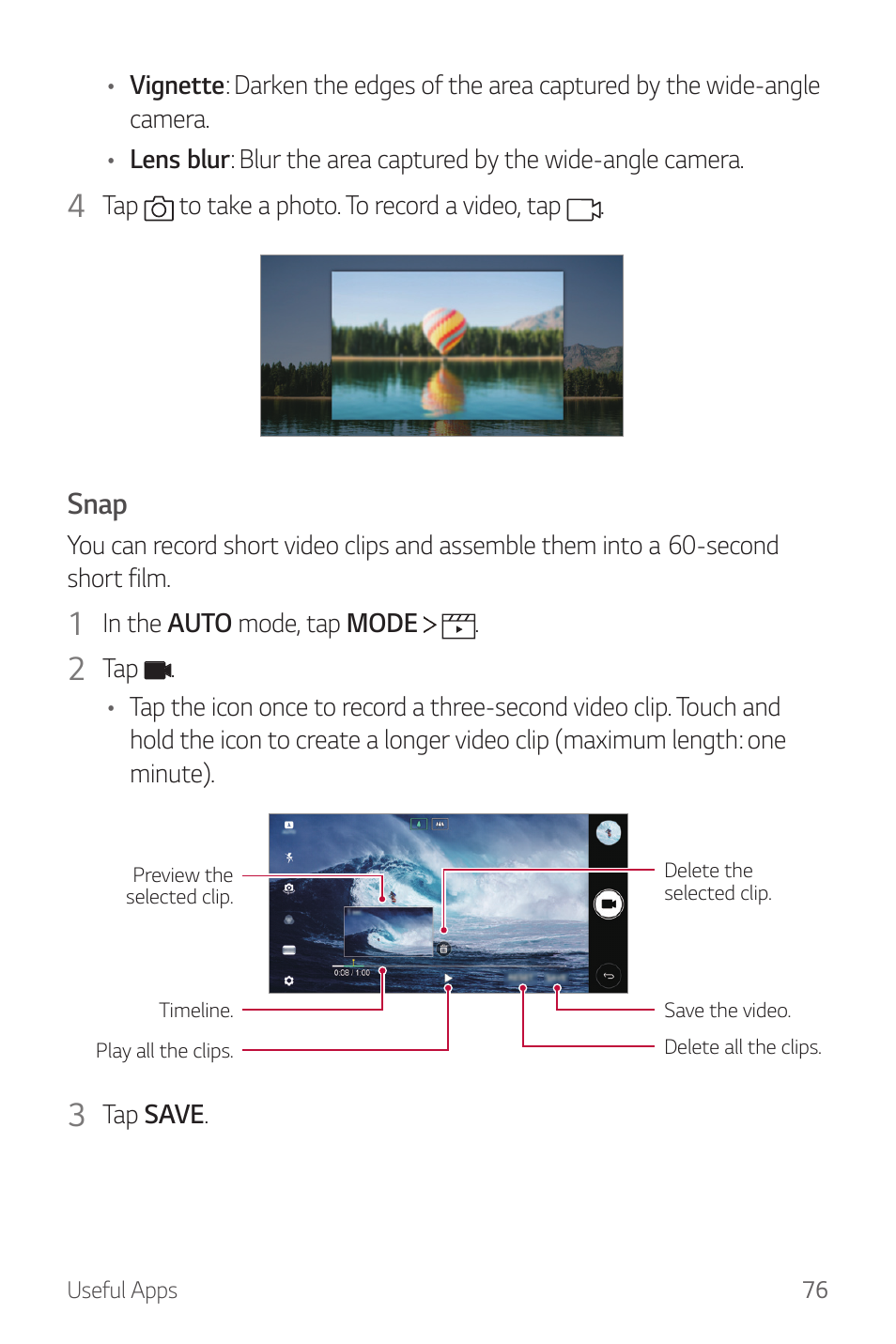 Snap | LG G6 H872 User Manual | Page 77 / 183