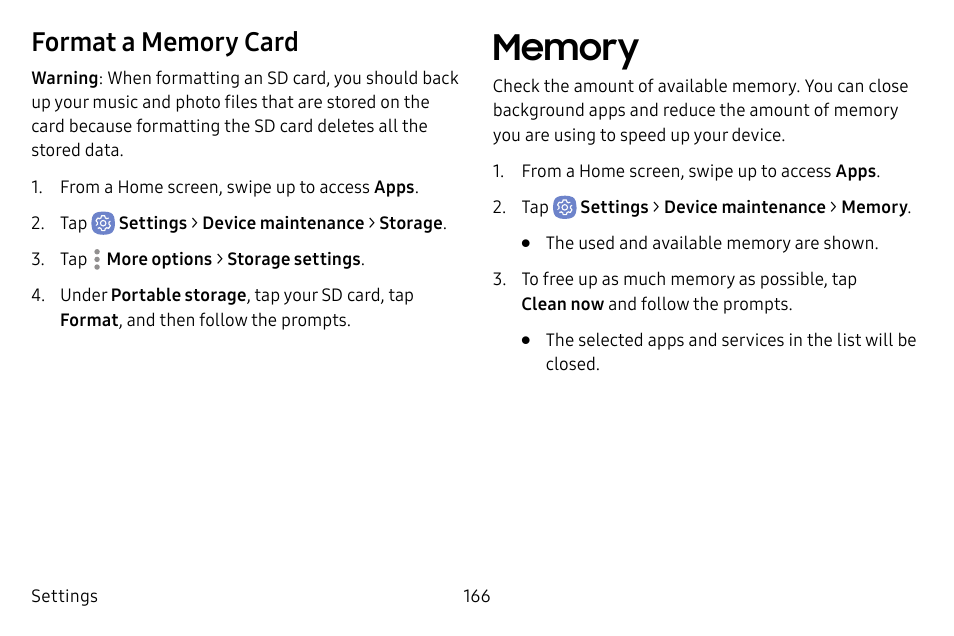 Memory | Samsung Galaxy S8 User Manual | Page 173 / 213