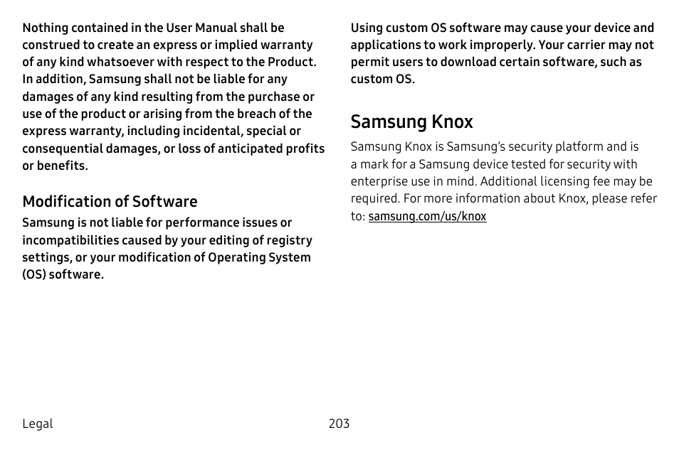 Samsung knox | Samsung Galaxy S8 User Manual | Page 210 / 213