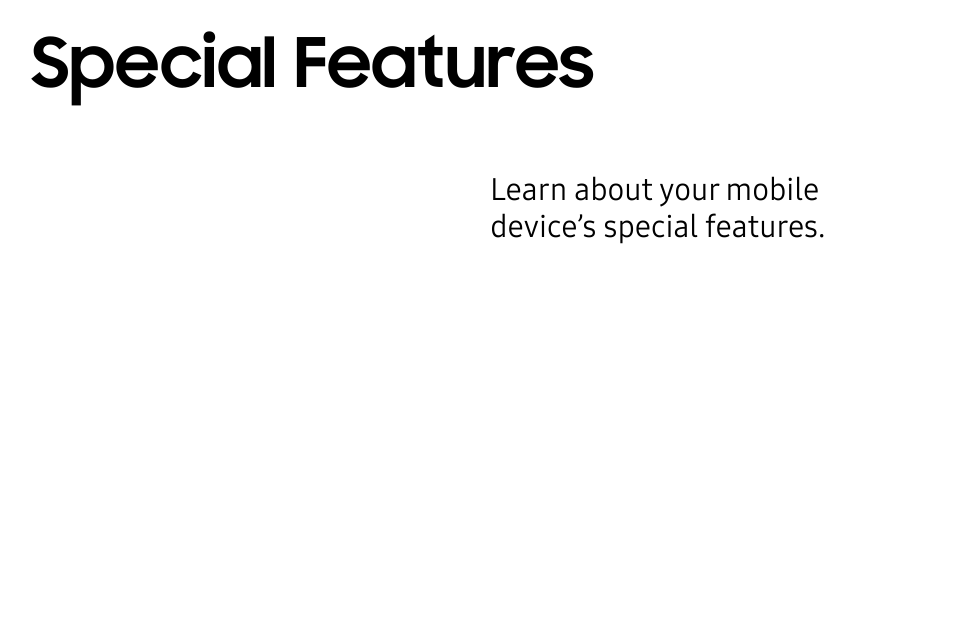 Special features | Samsung Galaxy S8 User Manual | Page 8 / 213