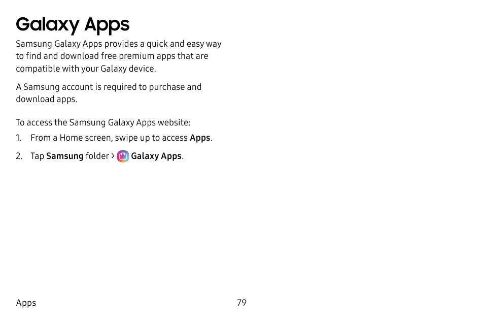 Galaxy apps | Samsung Galaxy S8 User Manual | Page 86 / 213