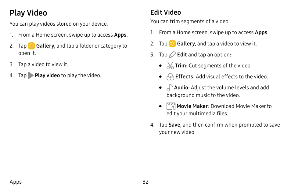 Play video | Samsung Galaxy S8 User Manual | Page 89 / 213