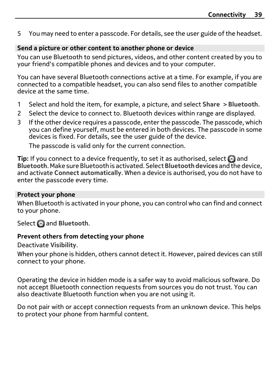 Protect your phone | Nokia 9 User Manual | Page 39 / 116