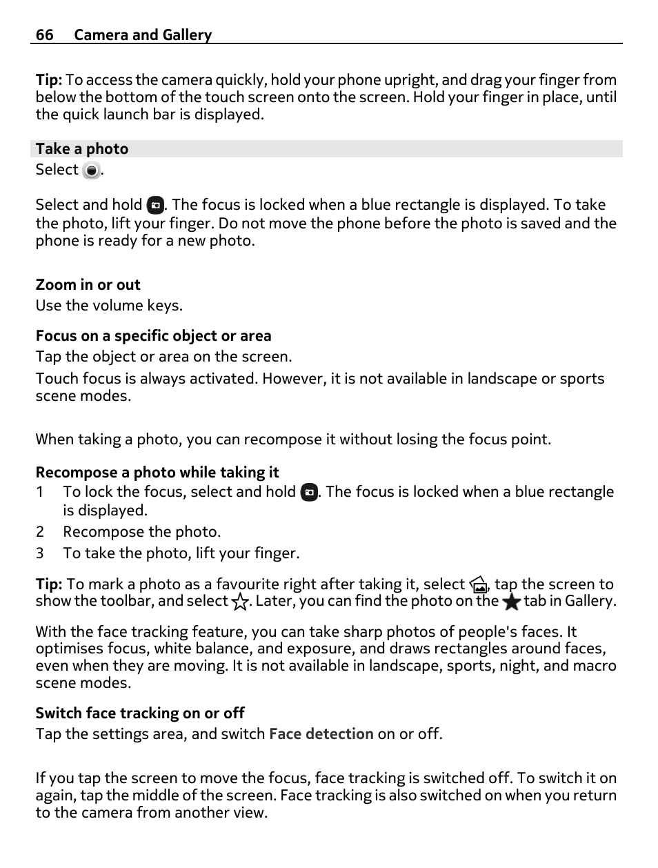 Take a photo | Nokia 9 User Manual | Page 66 / 116
