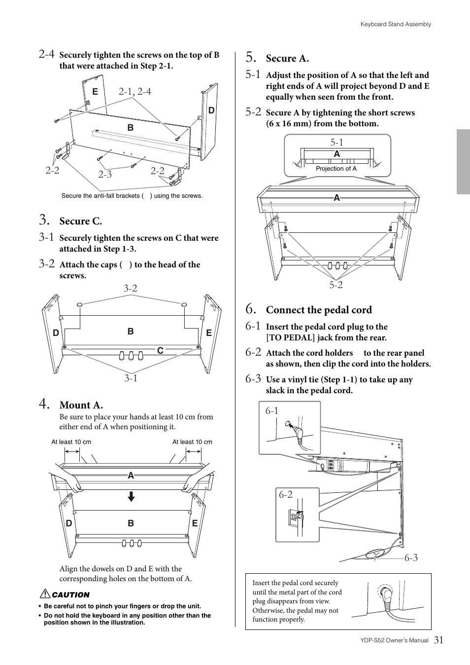 Yamaha YDP-S52 User Manual | Page 31 / 40