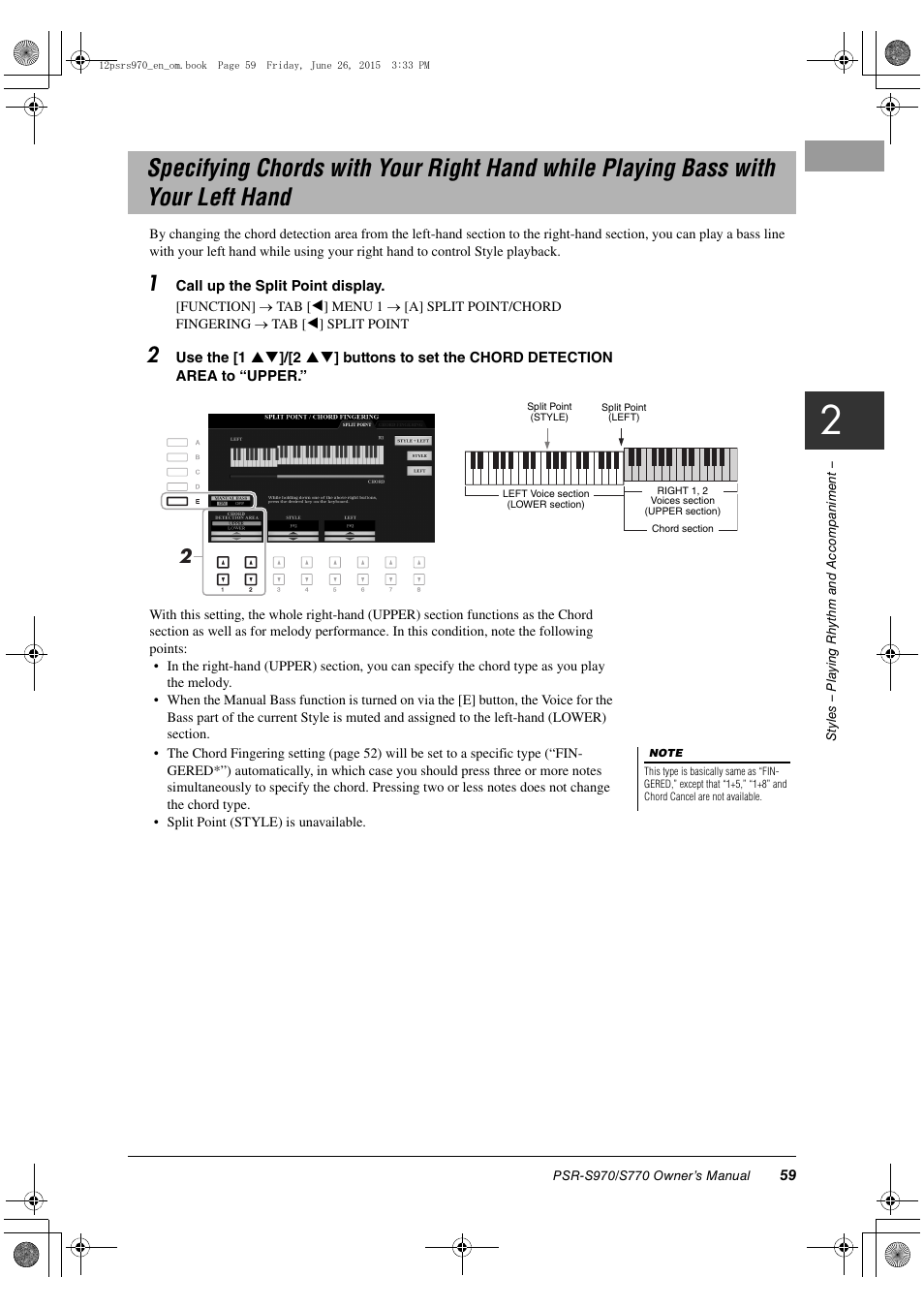 Yamaha PSR-S770 User Manual | Page 59 / 118