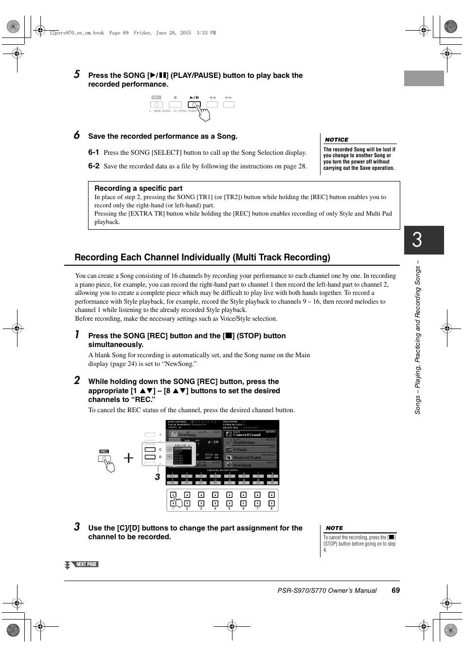 Yamaha PSR-S770 User Manual | Page 69 / 118