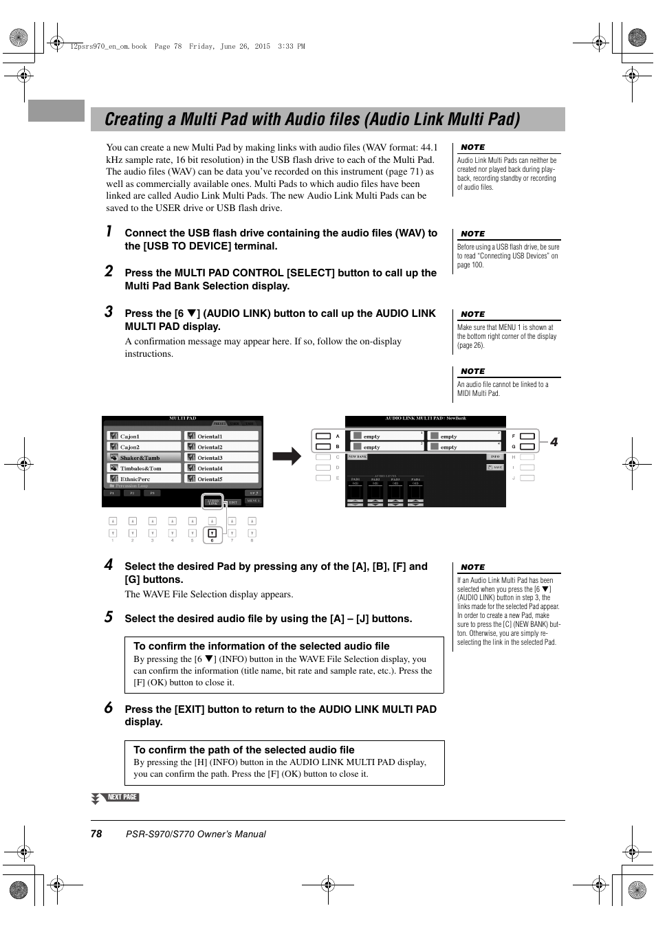 Yamaha PSR-S770 User Manual | Page 78 / 118