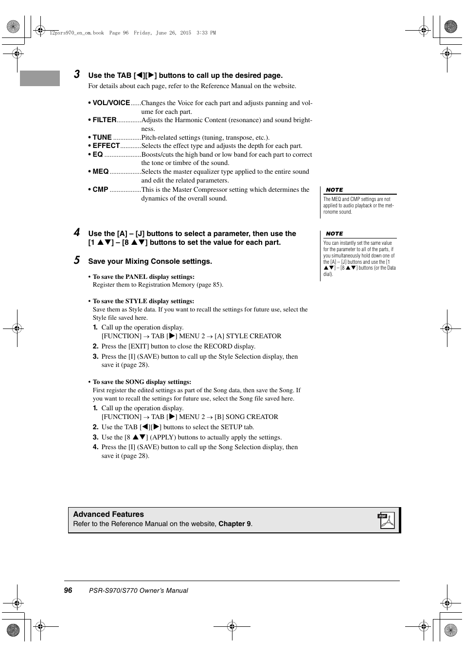 Yamaha PSR-S770 User Manual | Page 96 / 118