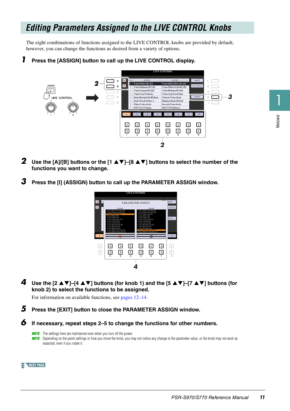 Yamaha PSR-S770 User Manual | Page 11 / 134