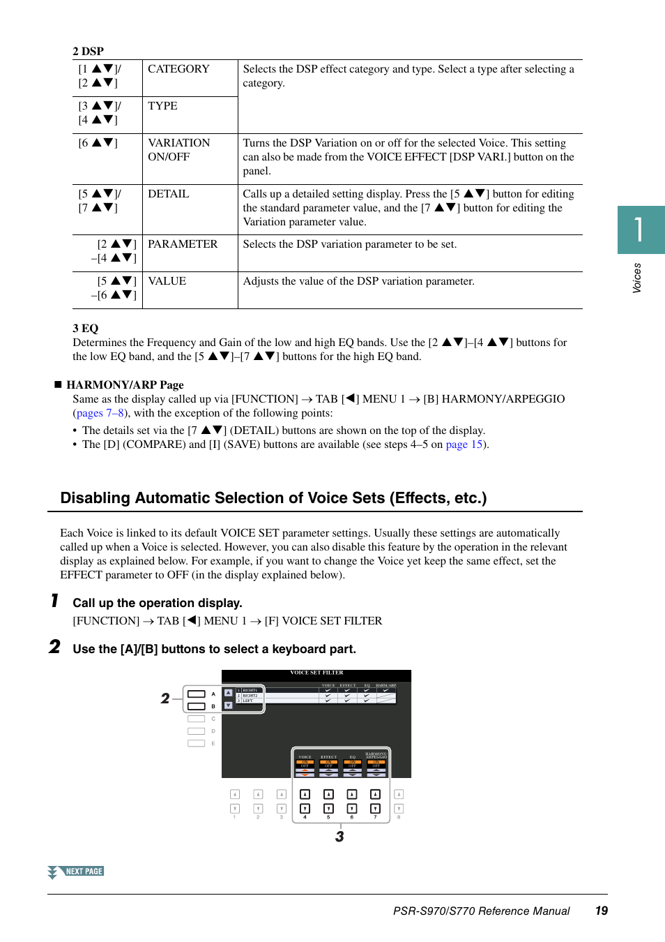 Yamaha PSR-S770 User Manual | Page 19 / 134