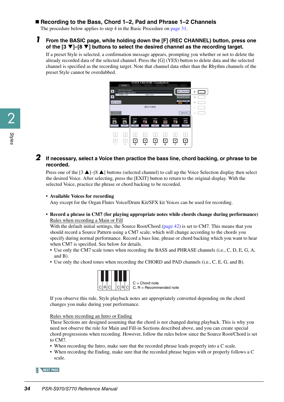 Yamaha PSR-S770 User Manual | Page 34 / 134