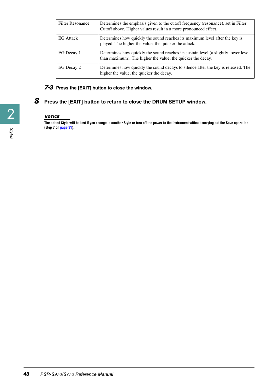 Yamaha PSR-S770 User Manual | Page 48 / 134