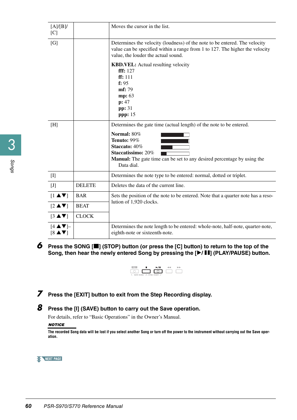 Yamaha PSR-S770 User Manual | Page 60 / 134