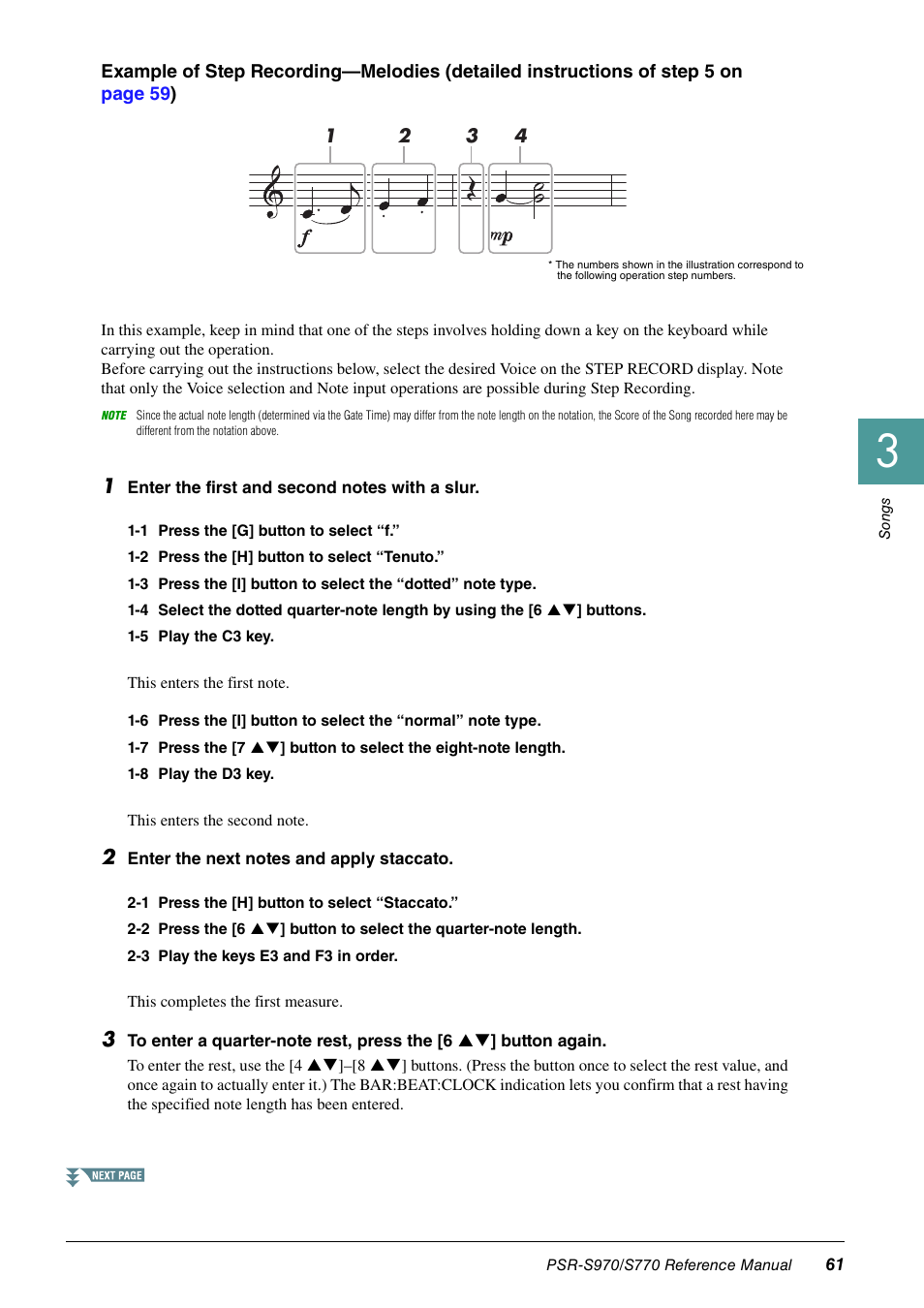 Yamaha PSR-S770 User Manual | Page 61 / 134