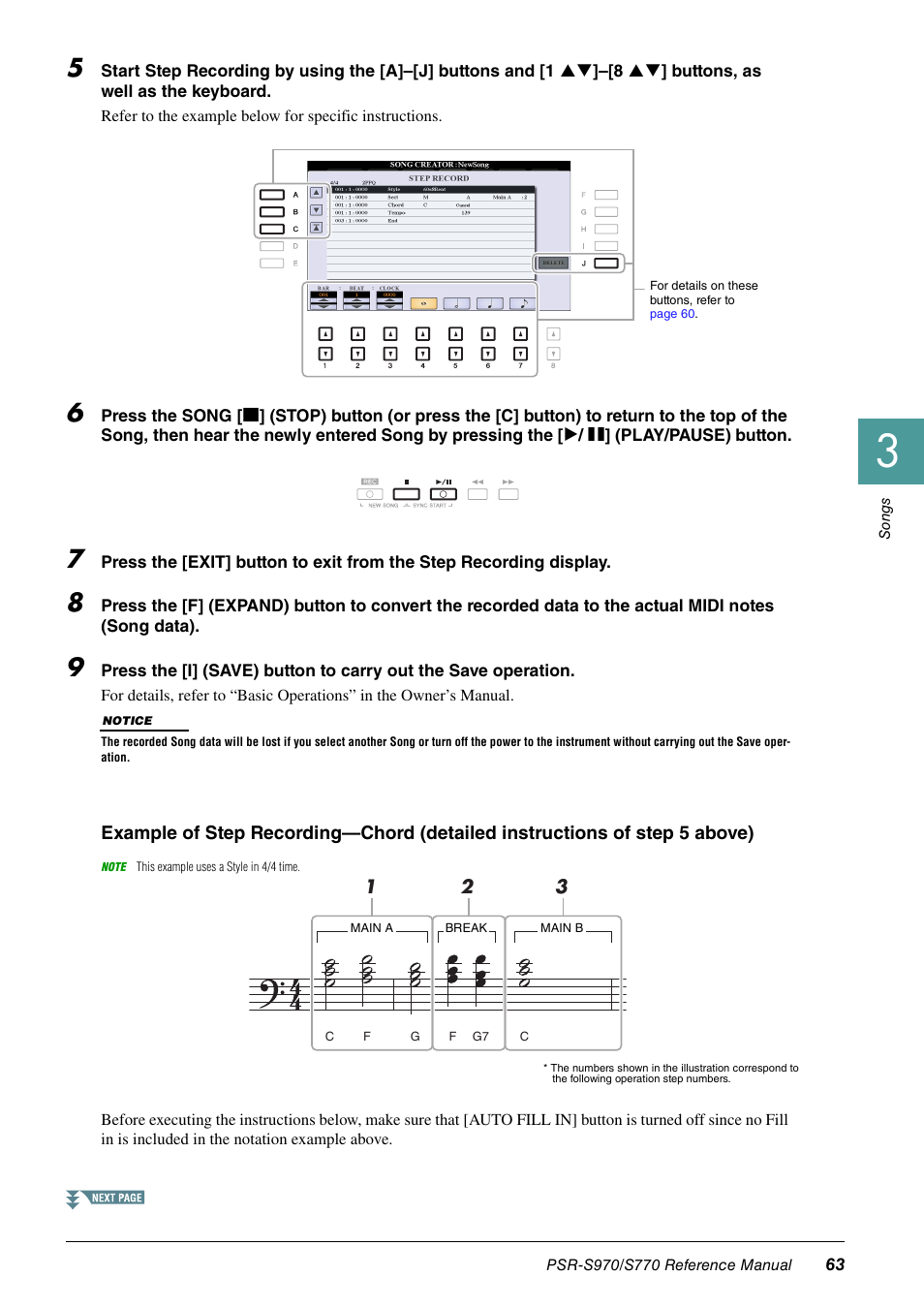Yamaha PSR-S770 User Manual | Page 63 / 134