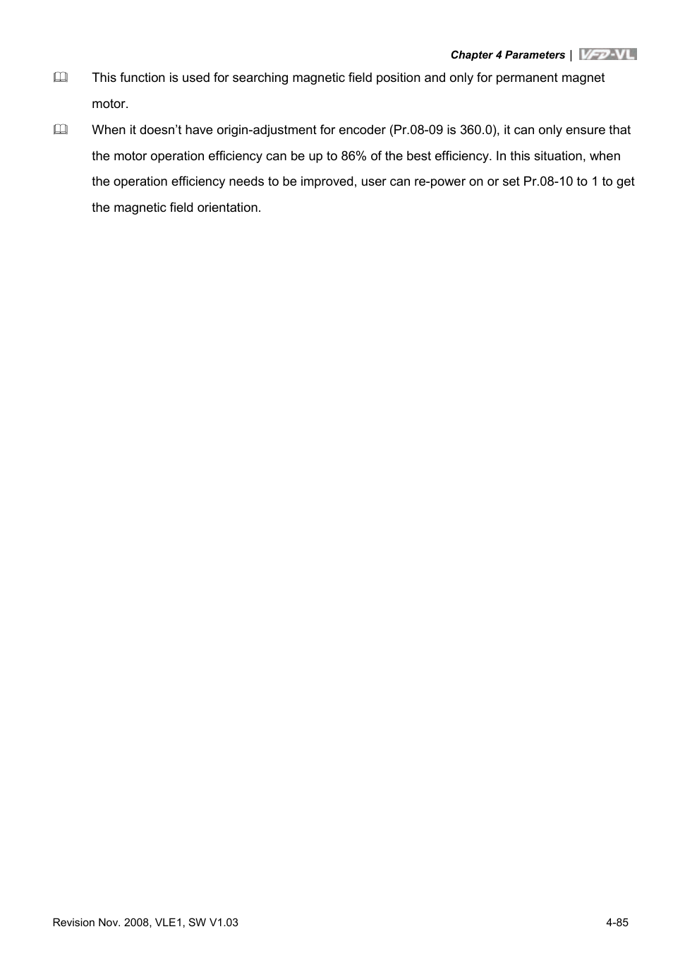 Delta Electronics Elevator Drive VFD-VL User Manual | Page 140 / 251