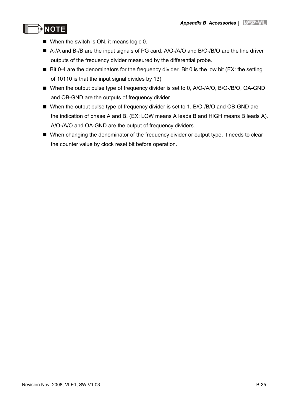 Delta Electronics Elevator Drive VFD-VL User Manual | Page 232 / 251