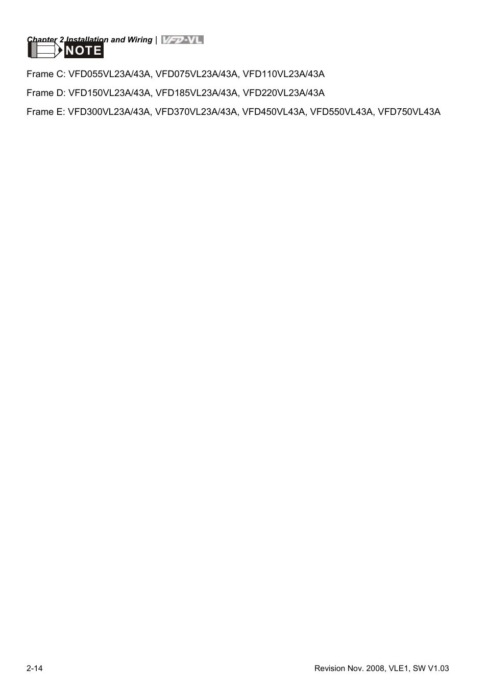 Delta Electronics Elevator Drive VFD-VL User Manual | Page 39 / 251