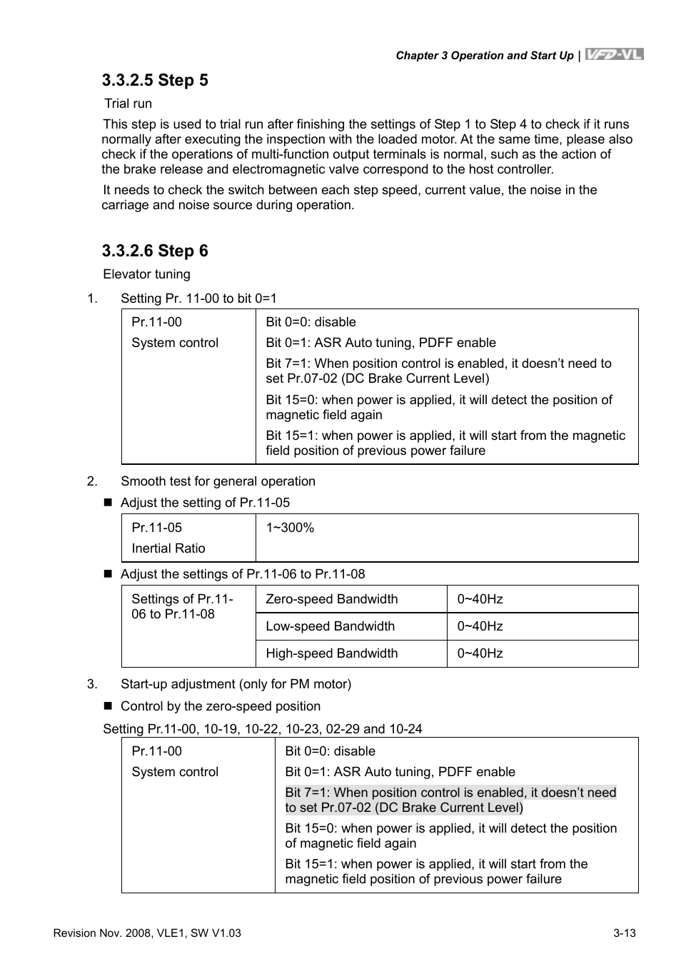 5 step 5, 6 step 6, 5 step 5 -13 | 6 step 6 -13 | Delta Electronics Elevator Drive VFD-VL User Manual | Page 52 / 251