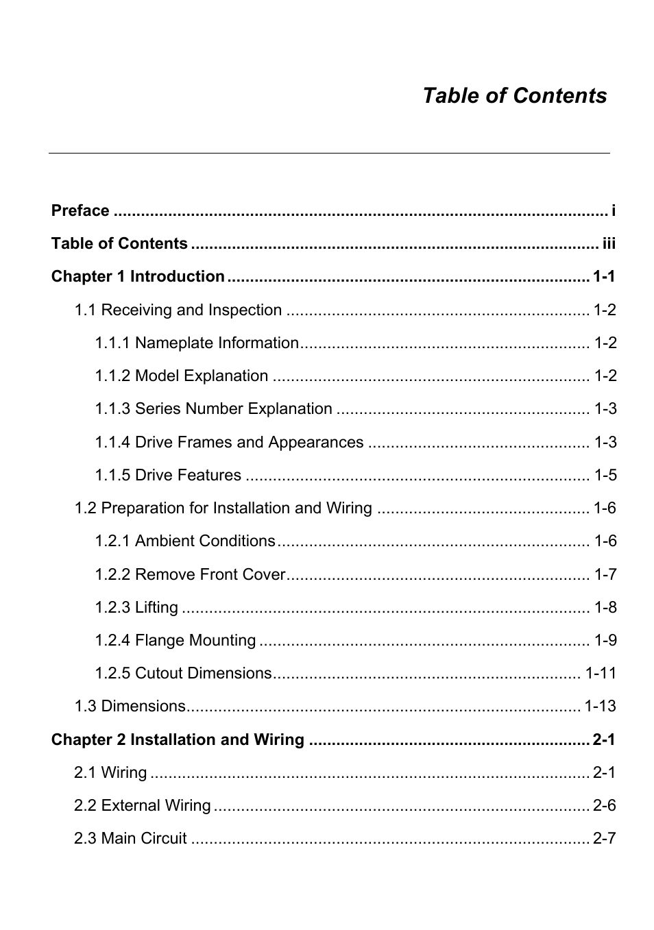 Delta Electronics Elevator Drive VFD-VL User Manual | Page 6 / 251
