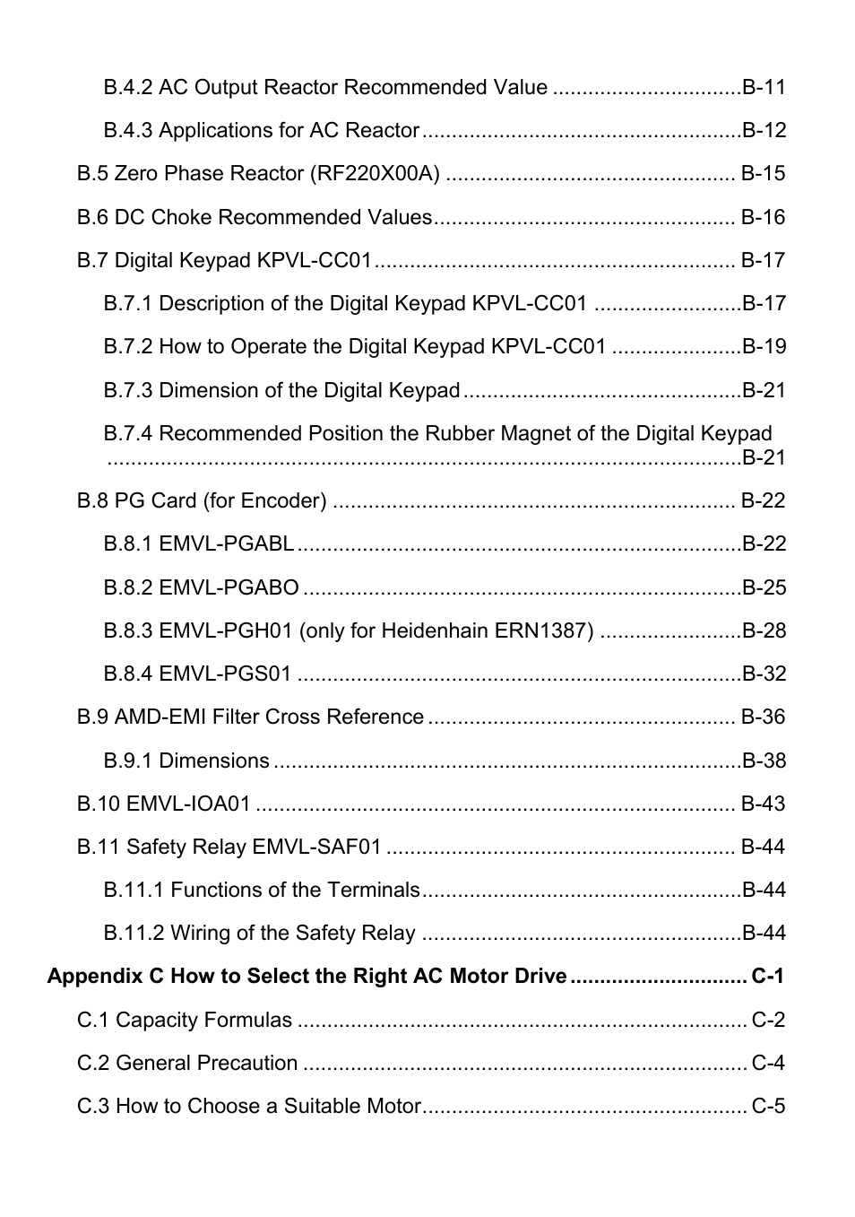 Delta Electronics Elevator Drive VFD-VL User Manual | Page 9 / 251
