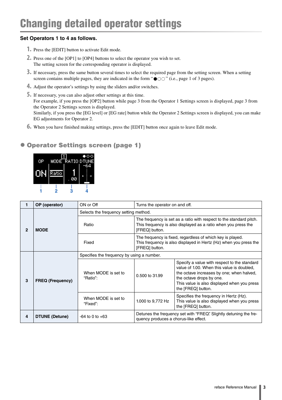 Changing detailed operator settings, Operator settings screen (page 1) | Yamaha Reface YC User Manual | Page 3 / 11