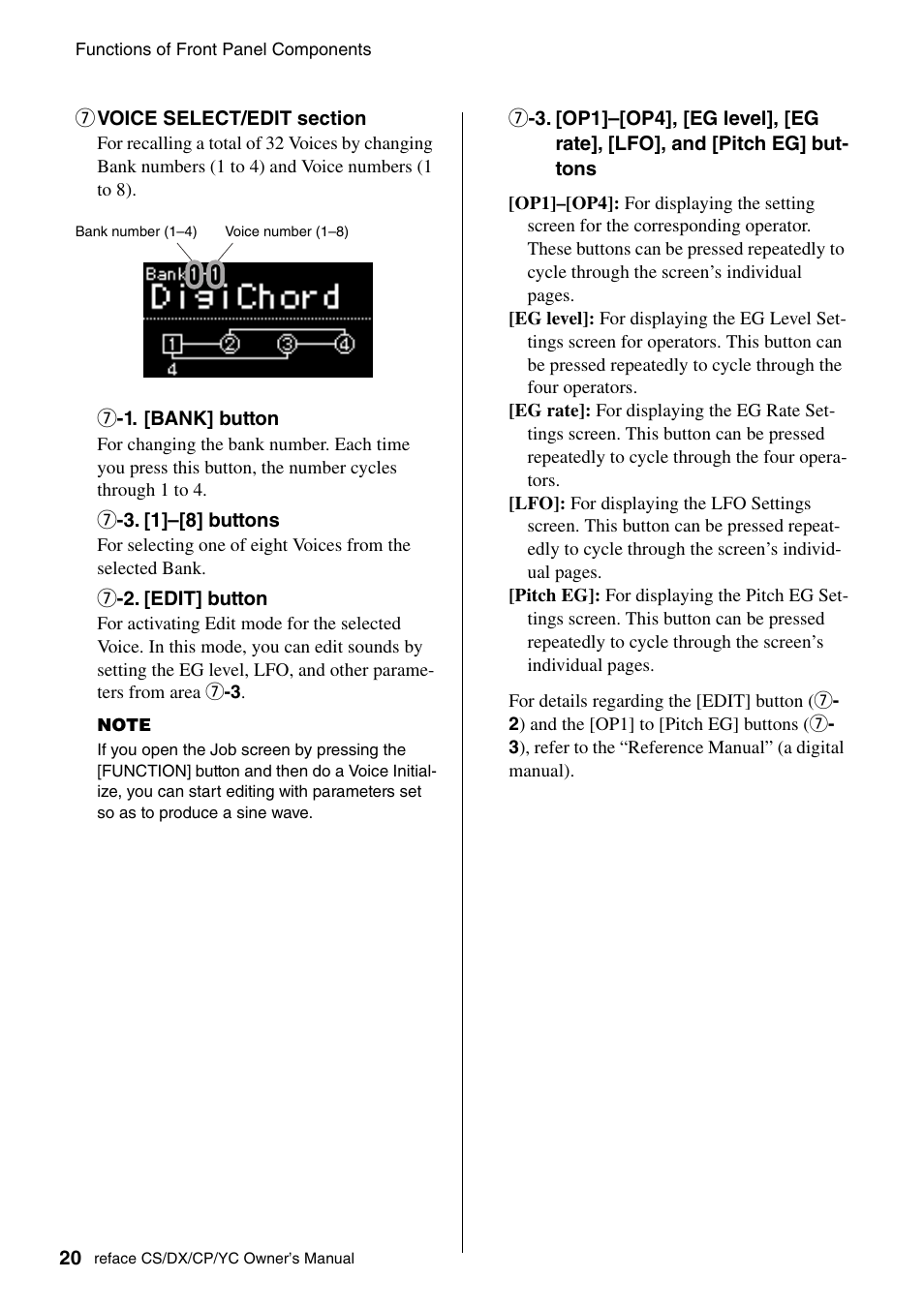 Yamaha Reface YC User Manual | Page 26 / 60