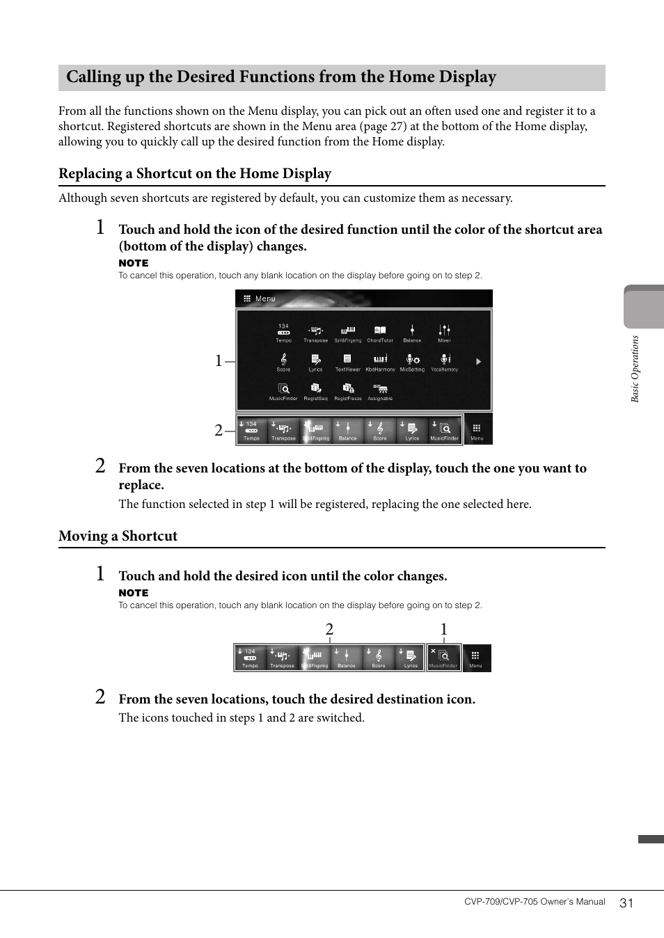 Yamaha CVP-705B User Manual | Page 31 / 128