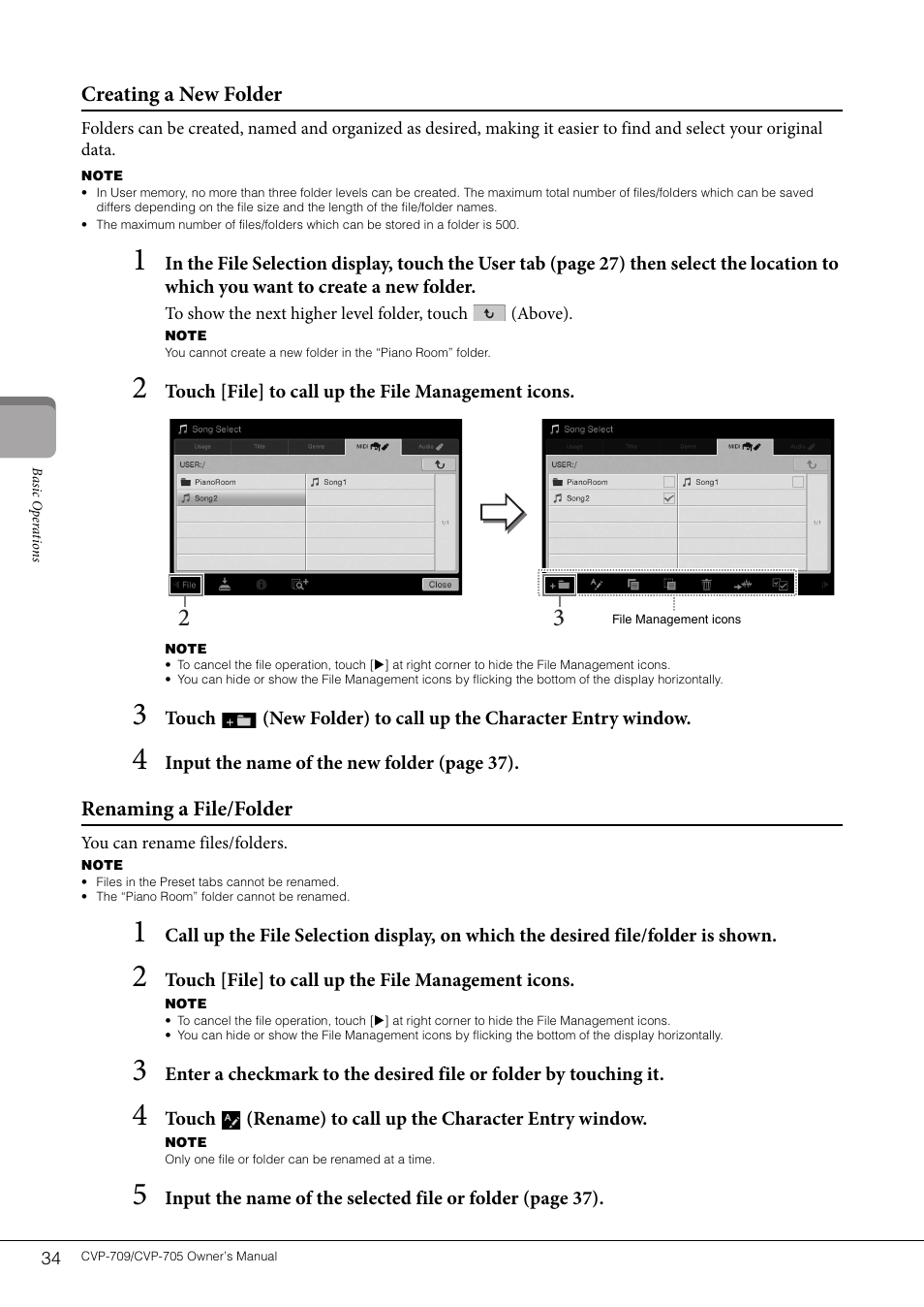 Yamaha CVP-705B User Manual | Page 34 / 128