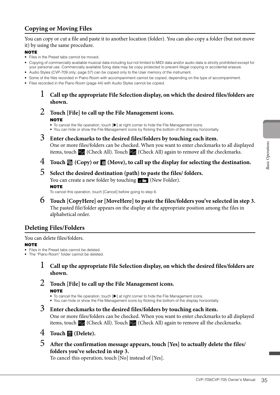 Yamaha CVP-705B User Manual | Page 35 / 128