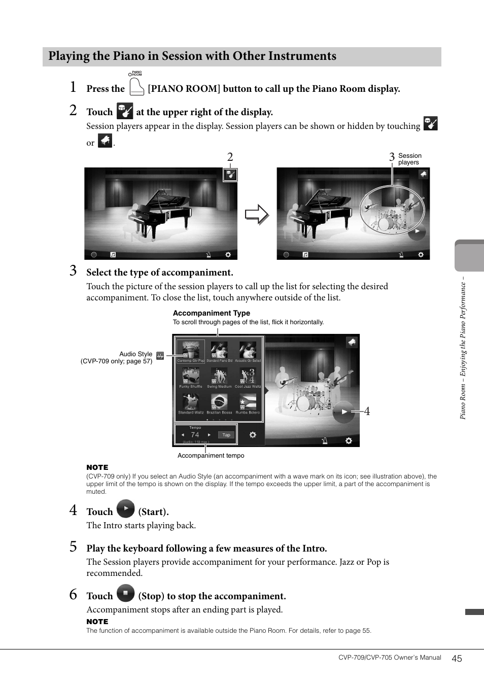 Yamaha CVP-705B User Manual | Page 45 / 128