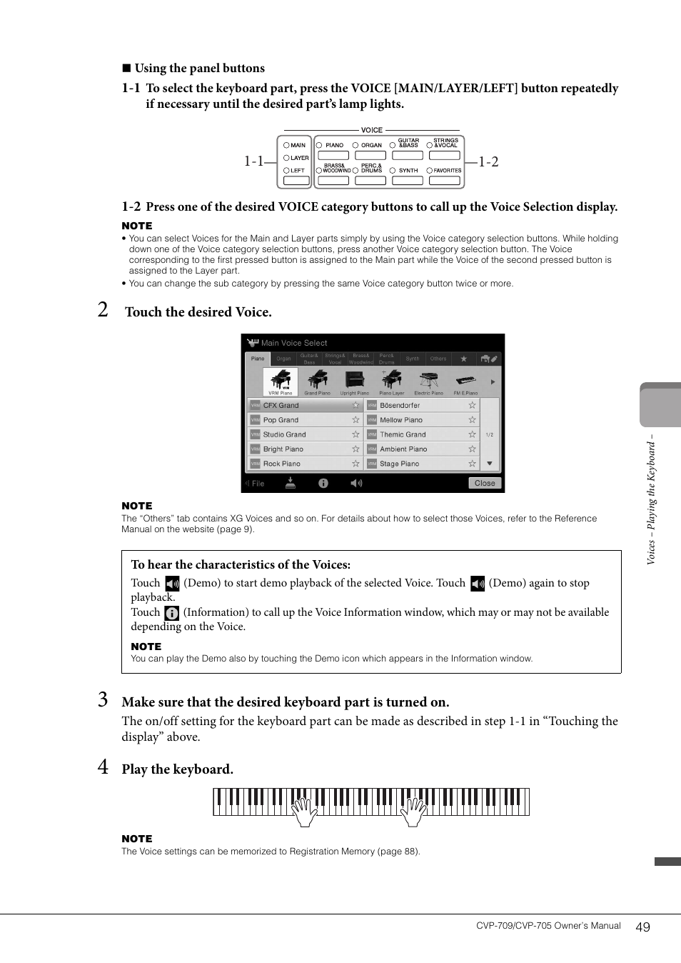 Yamaha CVP-705B User Manual | Page 49 / 128