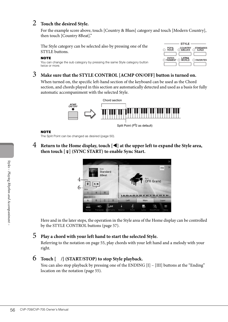 Yamaha CVP-705B User Manual | Page 56 / 128