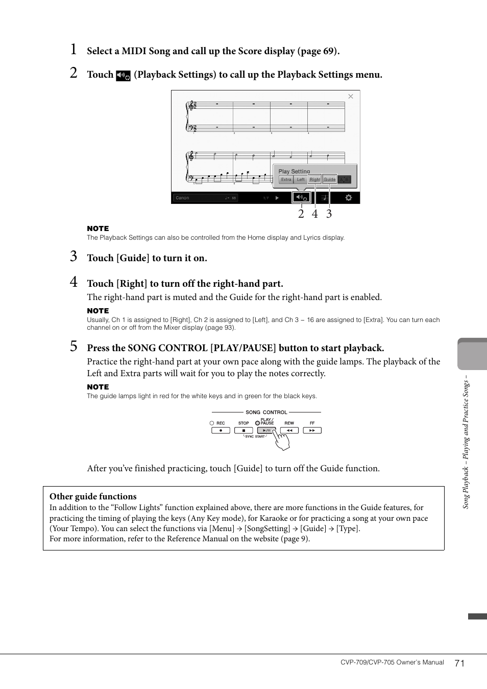 Yamaha CVP-705B User Manual | Page 71 / 128