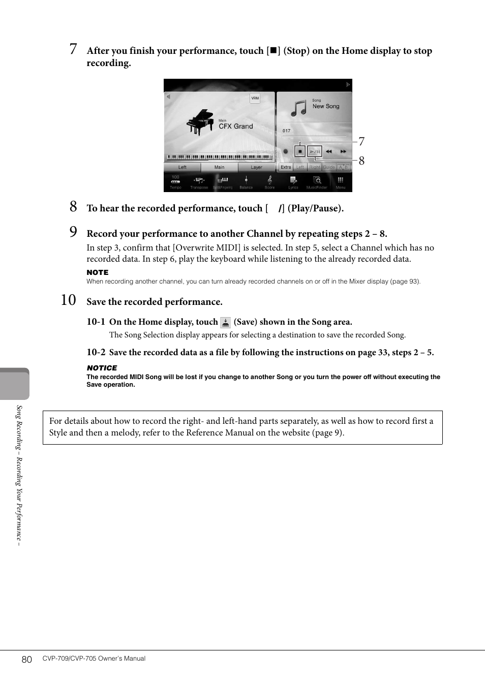 Yamaha CVP-705B User Manual | Page 80 / 128