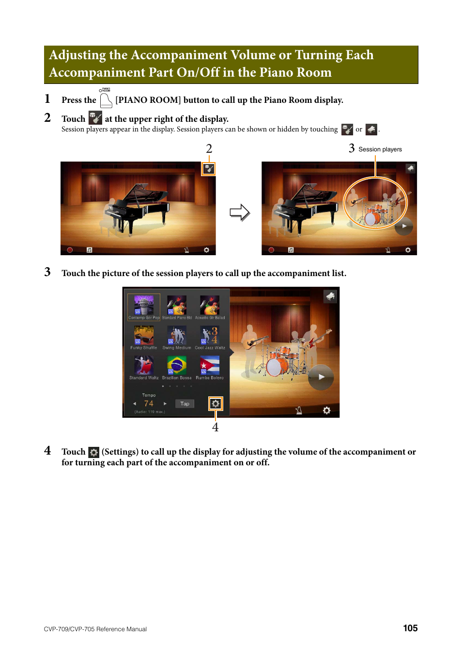 Yamaha CVP-705B User Manual | Page 105 / 117