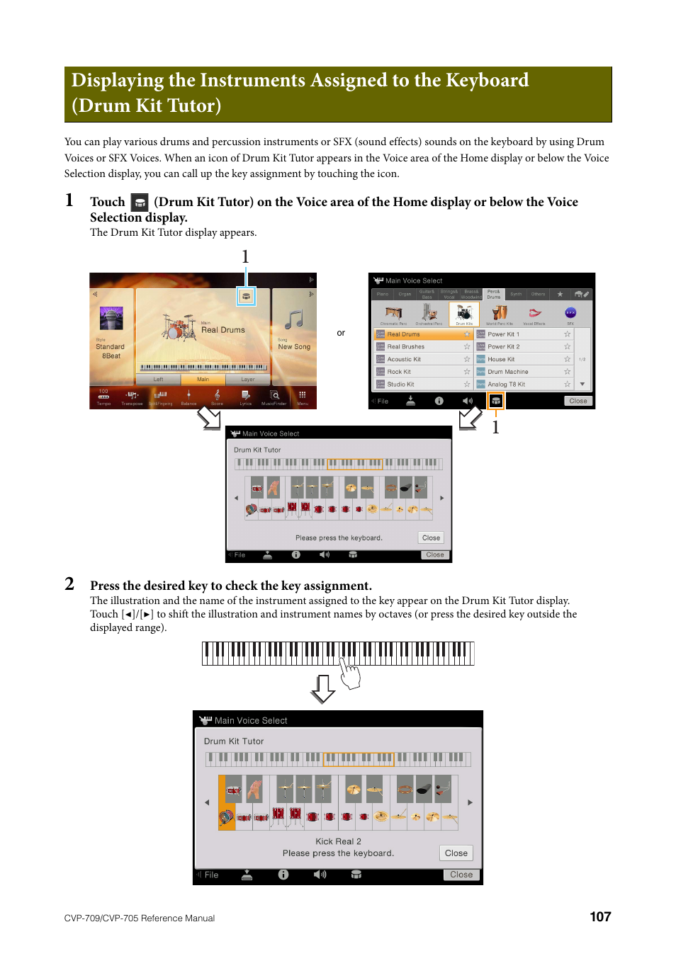 Yamaha CVP-705B User Manual | Page 107 / 117