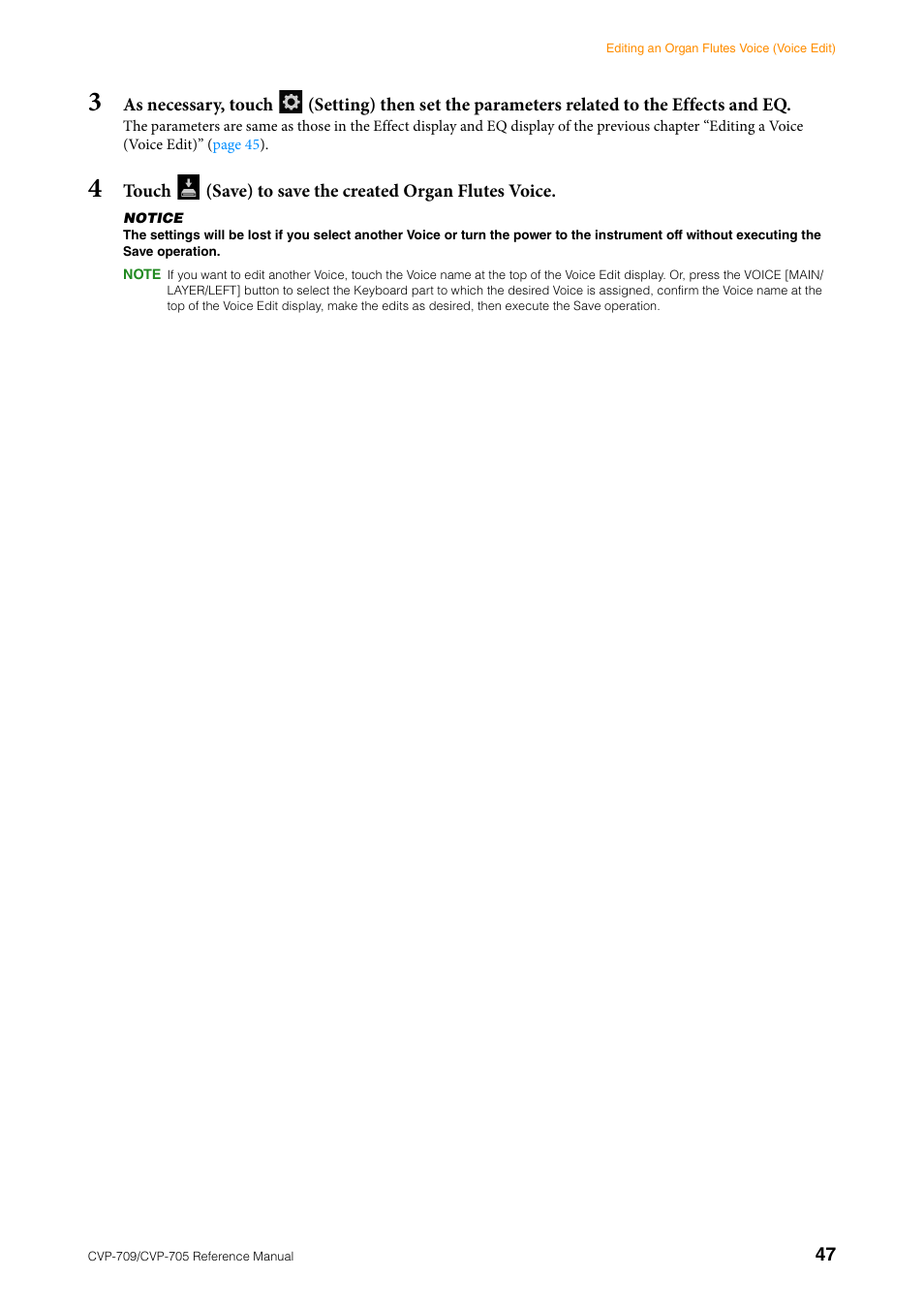 Yamaha CVP-705B User Manual | Page 47 / 117