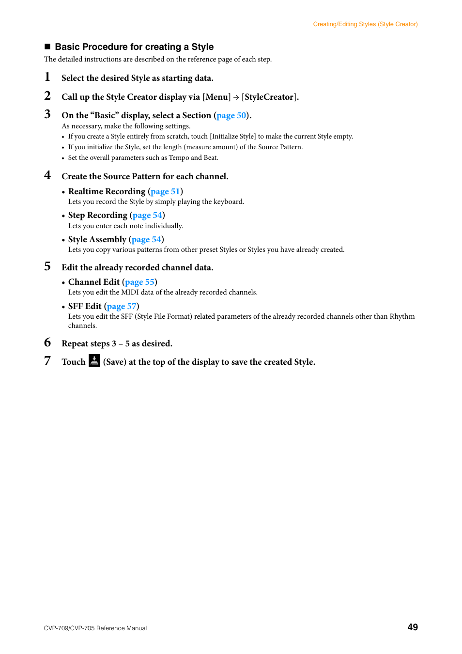 Yamaha CVP-705B User Manual | Page 49 / 117