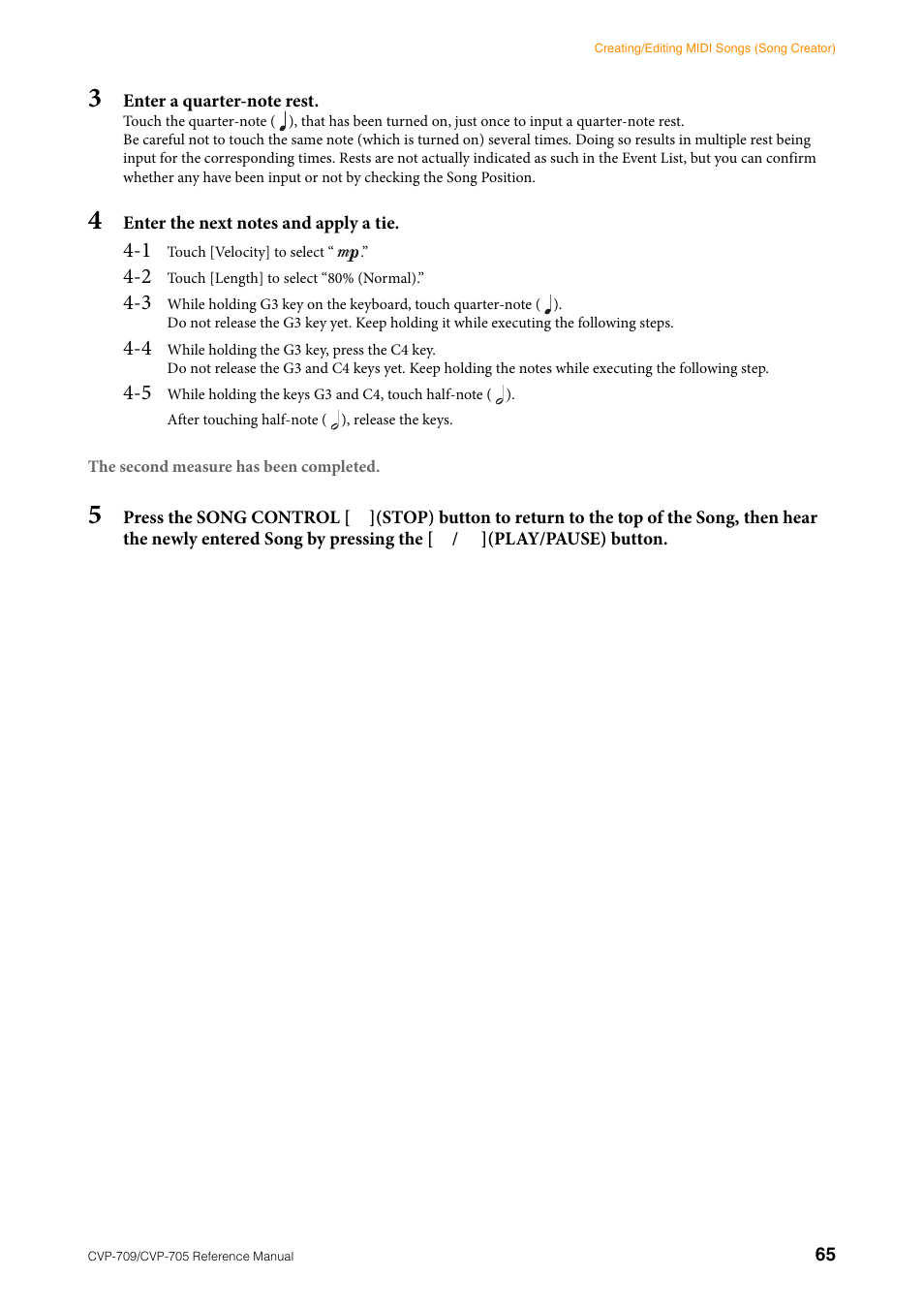 Yamaha CVP-705B User Manual | Page 65 / 117