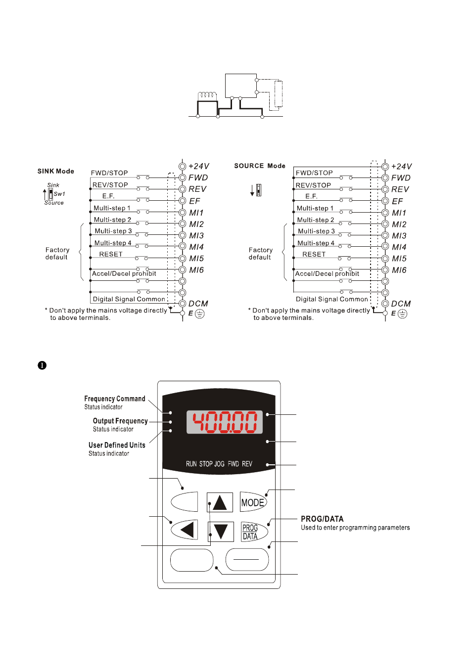 Vfd-pu01, Reset stop | Delta Electronics AC Drive VFD-F Series User Manual | Page 4 / 31