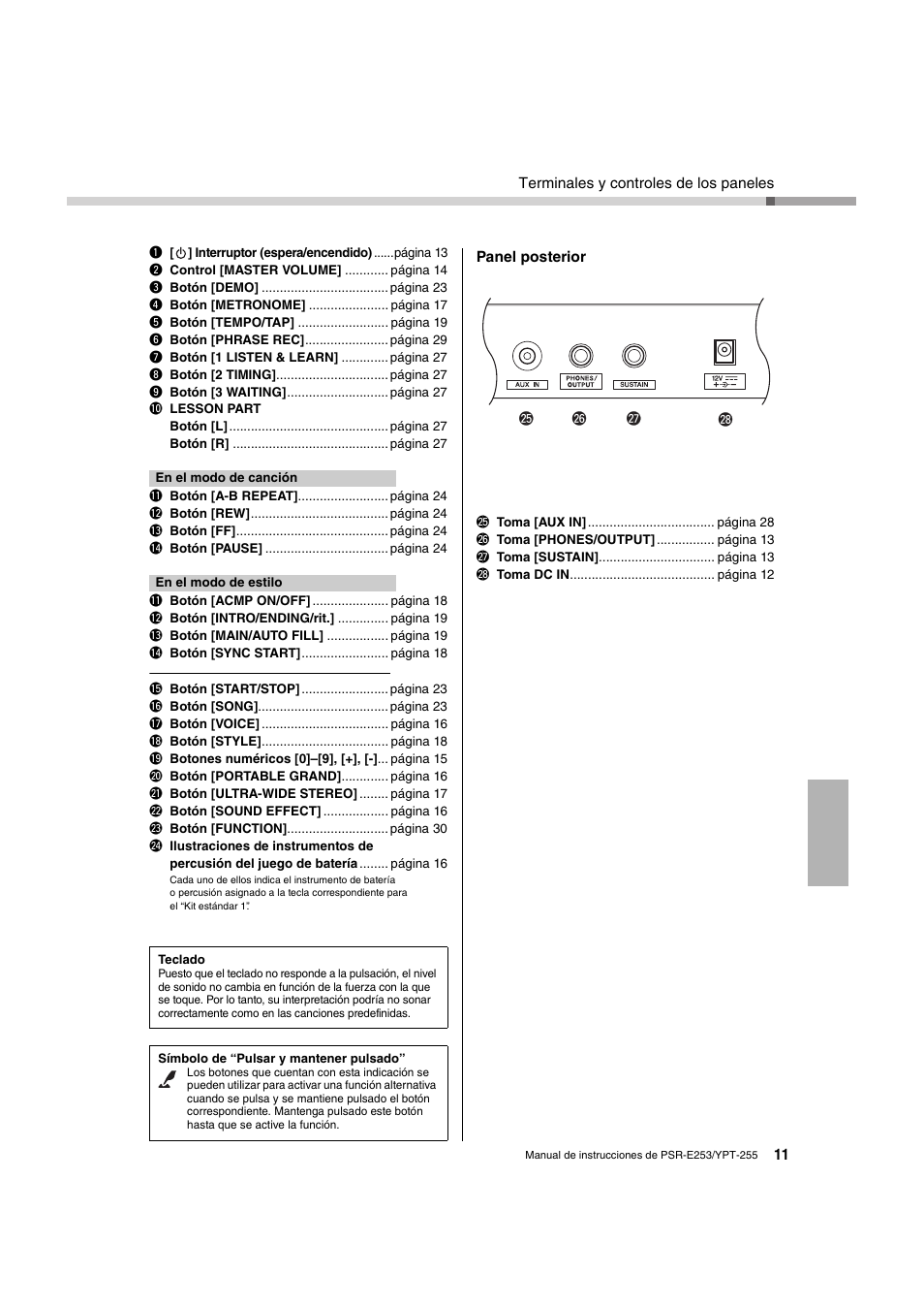 Yamaha PSR-E253 User Manual | Page 11 / 48