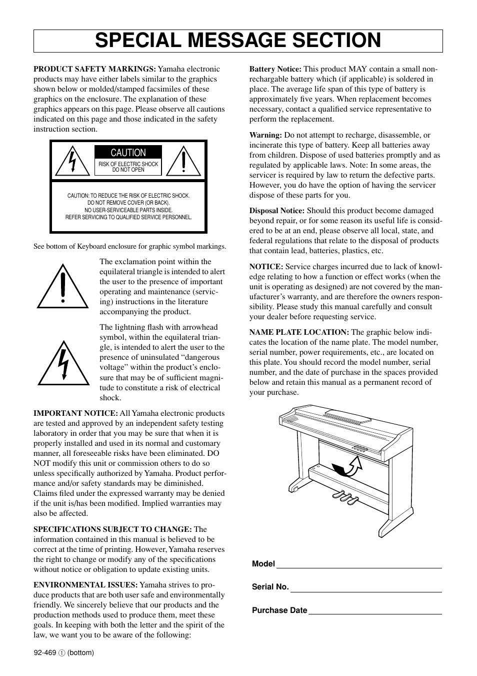 Introduction, Caution | Yamaha P-115 User Manual | Page 2 / 46