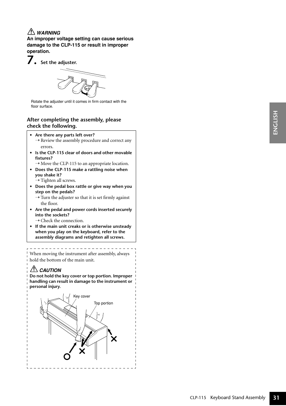 Yamaha P-115 User Manual | Page 31 / 46