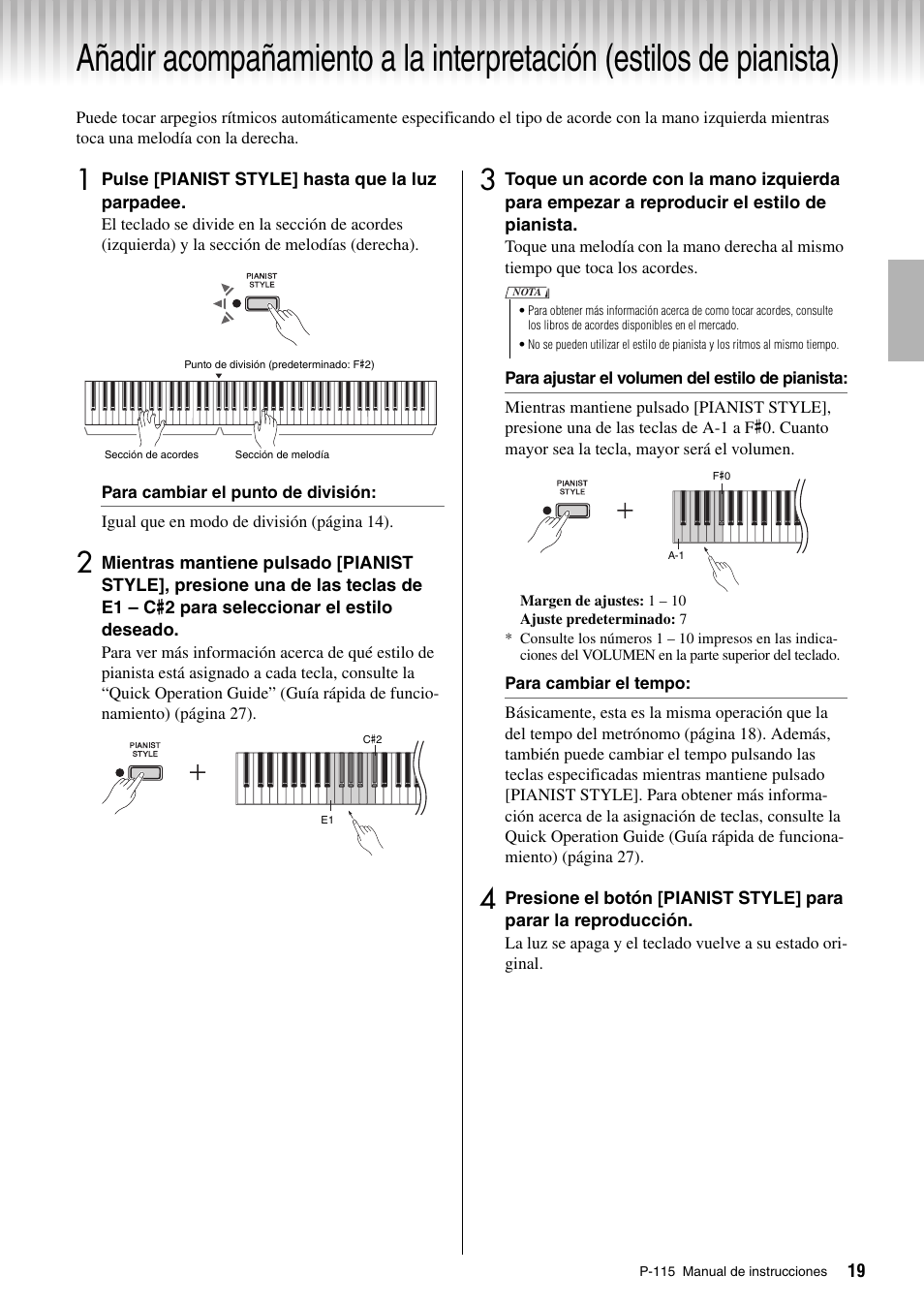 Yamaha P-115 User Manual | Page 19 / 30