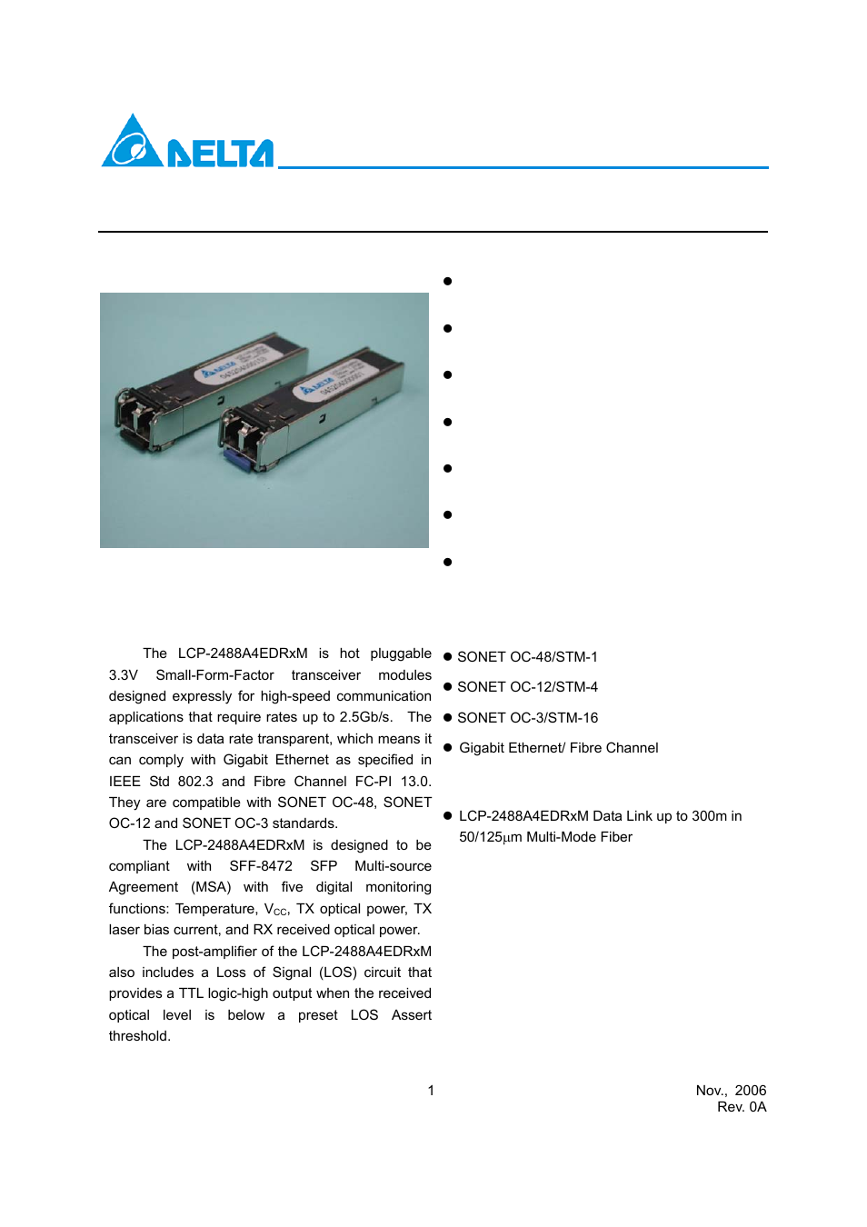 Delta Electronics LCP-2488A4EDRxM User Manual | 13 pages