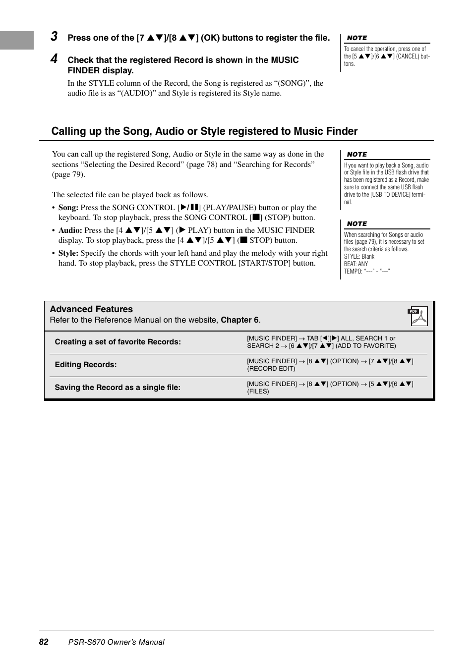 Yamaha PSR-S670 User Manual | Page 82 / 108