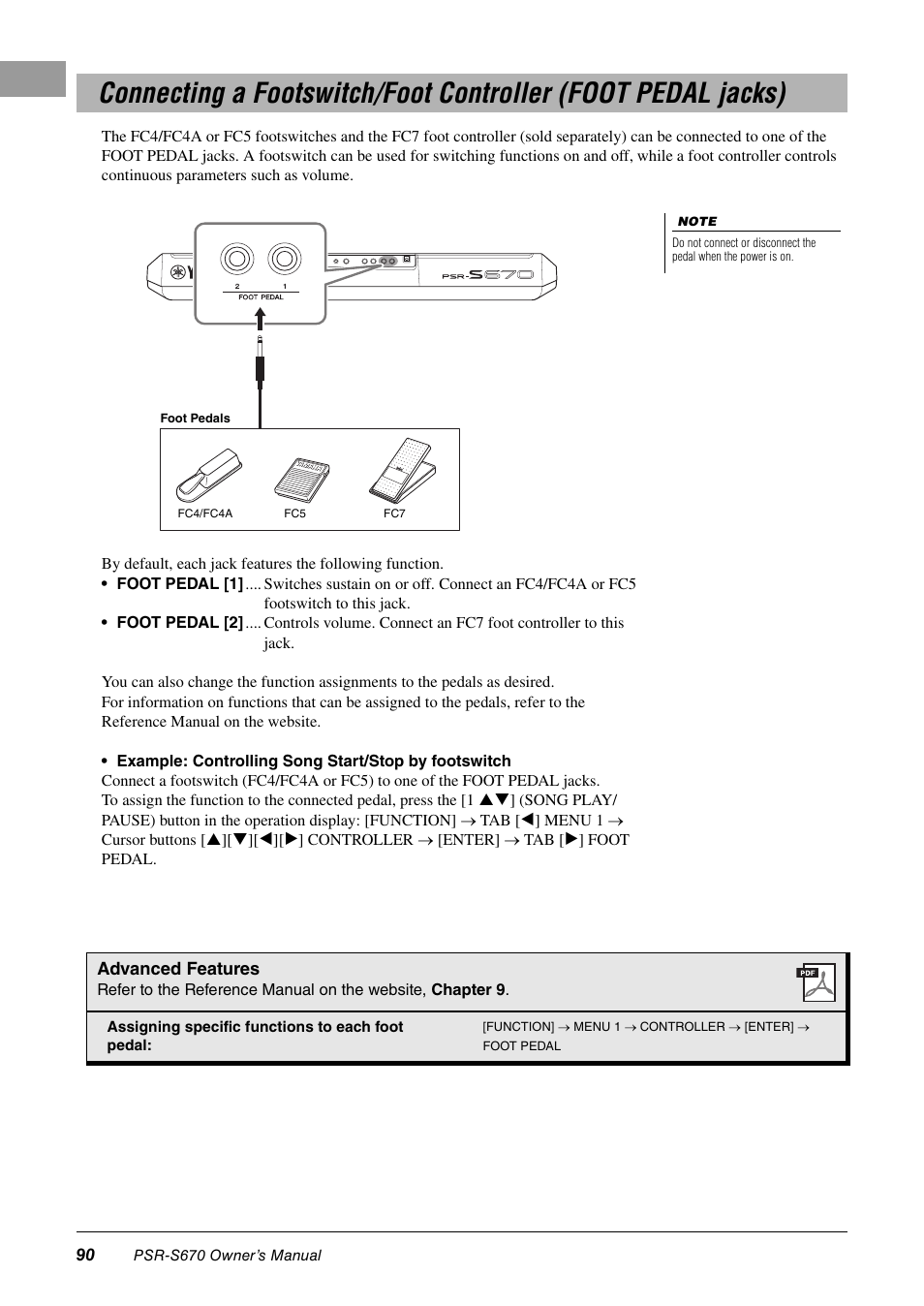 Yamaha PSR-S670 User Manual | Page 90 / 108